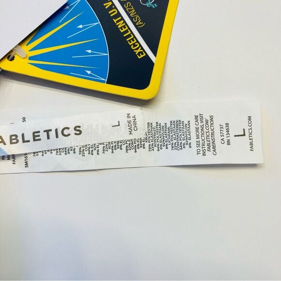 Fabletics Neon Costa Mesh Layer‎ Triangle Bikini Top Removable Cups Sz Large NEW - Picture 12 of 15